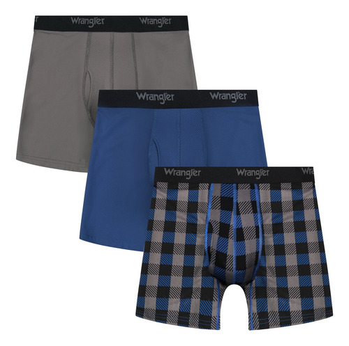 Pack 3 Boxer Hombre Wrangler De Malla De Lycra Talla S