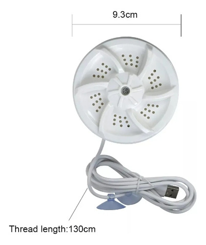 Mini Portatil Turbo Automatico Lavadora Electrica De Viaje Blanco
