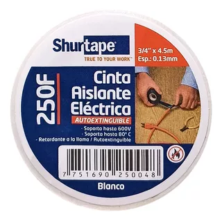 Shurtape Cinta Aislante 250f 3/4 X 5yd 10 Unid