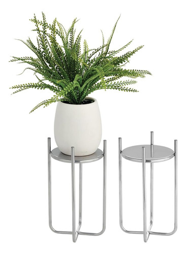 Mdesign Metal Steel Modern 12 Pulgadas Soporte De Planta Med