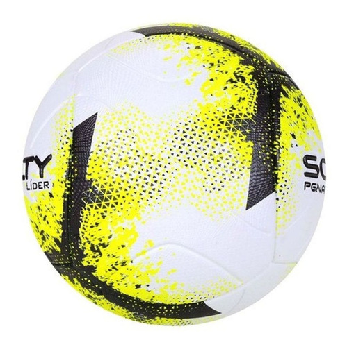Imagem 2 de 2 de Bola De Futebol Society Penalty Líder Xxi - Branco E Amarelo