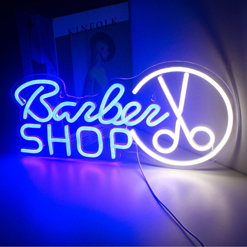 Letrero Led Neón Barberia Barber Shop 20x42