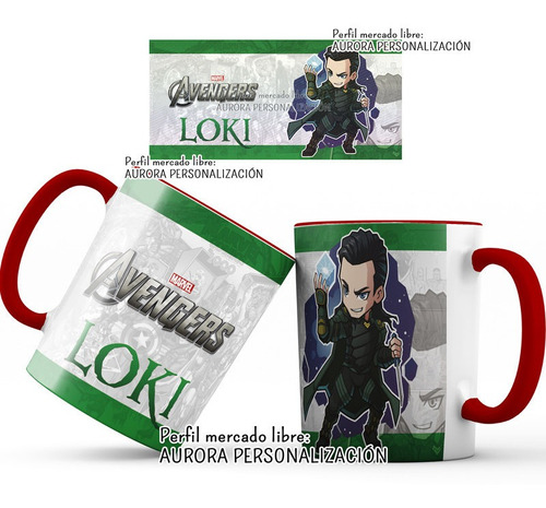 Mug  Taza Oreja Roja Super Heroes Avengers 009