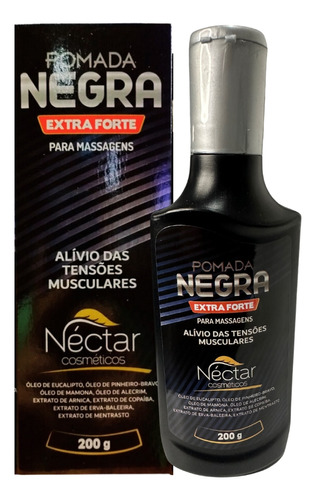  Pomada Negra Extraforte P/ Massagem Kit Com 12 De 200g Cada