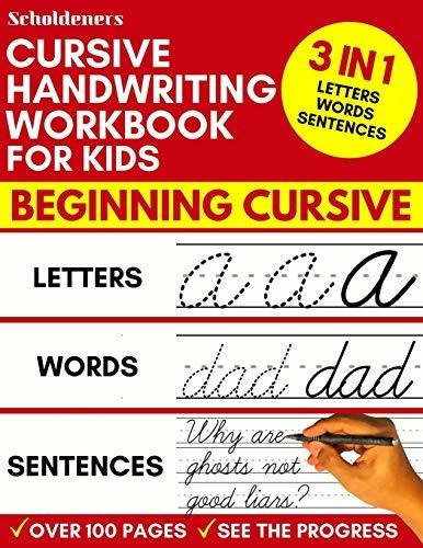 Book : Cursive Handwriting Workbook For Kids 3-in-1 Writing