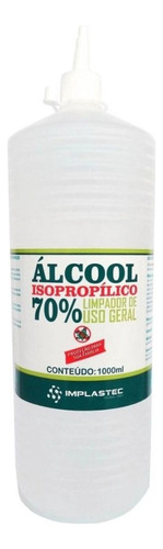 Alcool Isopropílico Implastec 70% Com Bico Aplicador 1l