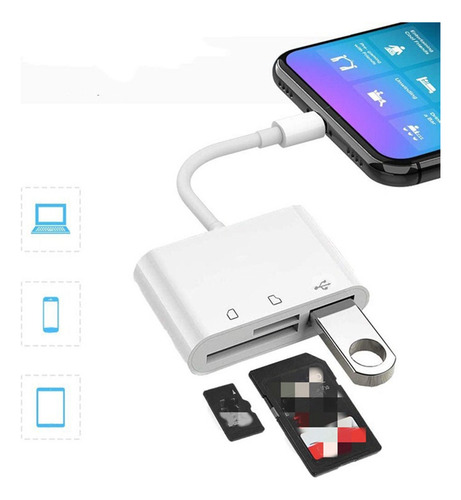 Lector De Tarjetas De Memoria 3 En 1 C A Usb Sd Tf Otg Hub U
