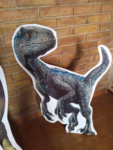 Imagen 6 de 7 de Gigantografia Dinosaurio Blue Y Rex Siluetas De Madera