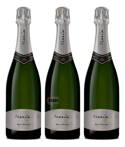 Espumante Codorniu Septima Brut Nature 750ml Pack X3 Uni