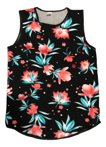Imagem 10 de 10 de Kit 9 Regata Masculina Long Ling Florida Floral Swag