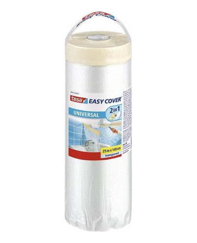 Tesa Easy Cover Plástico Protector Con Cinta 25m X 1,4m