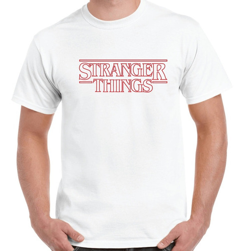 Remera Stranger Things Logo Algodon Premium