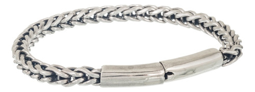 Pulsera De Plata 925 Bali Maciza 6mm Cierre Cajon Trenza