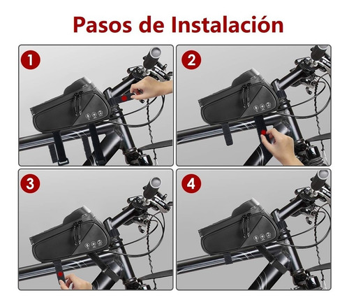 Imagen 7 de 9 de Bolsa De Teléfono Para Cuadro Frontal De Bicicleta