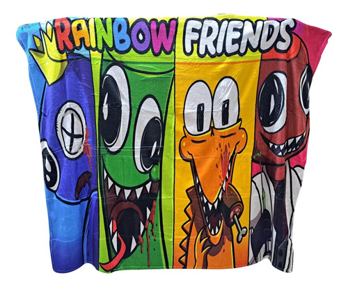 Colcha Manta Franela Invierno Rainbow Friends 150cms 