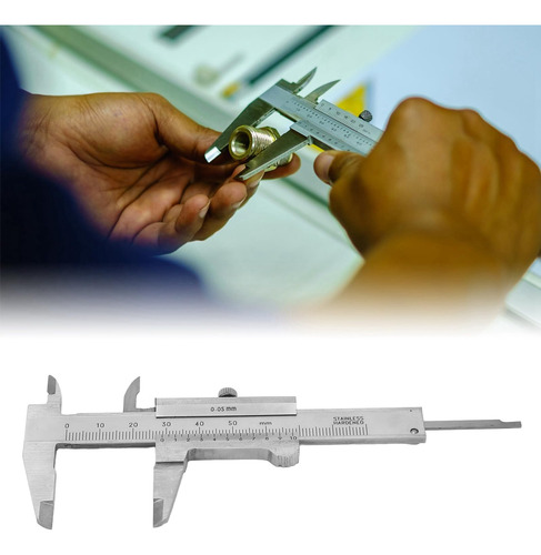 Calibrador Vernier De Acero Inoxidable 0 A 50 Mm Precisión A