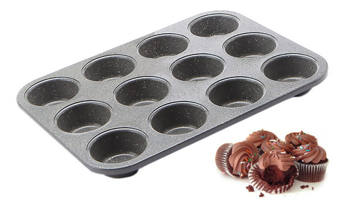 Charola Molde Cupcakes Muffin Reposteria Antiadherente Horno