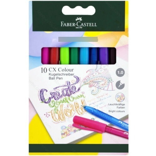 Boligrafos Rollerball Faber Castell Cx 10 Colores 