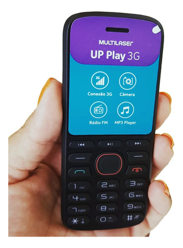 Celular Multilaser 3g Dual Sim C/ Teclado Play Mp3 Y Radio 