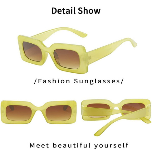 Paquete De 3 Gafas De Sol De Moda Color Caramelo Montura Cua