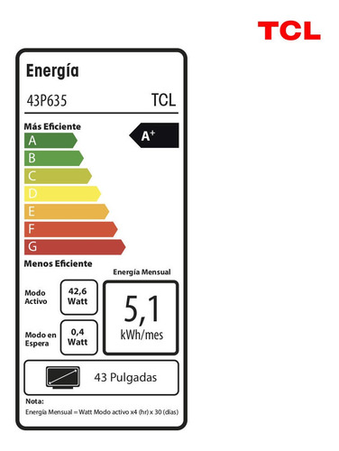 Imagen 10 de 12 de Led 43 Tcl 43p635 4k Hdr Smart Tv Google Tv
