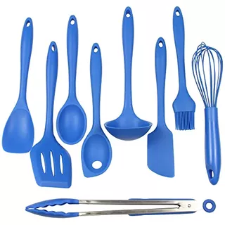 Premium Silicone Kitchen Tool And Utensil, 9 Piece Set,...