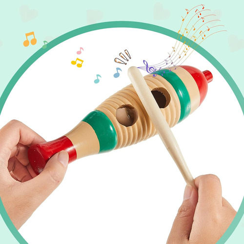 4 Juegos De Instrumento Guiro Forma De Pez, Instrumento...