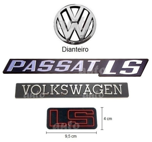 Emblemas Passat Ls Volkswagen + Ls + Vw Da Grade - 1973 À 82