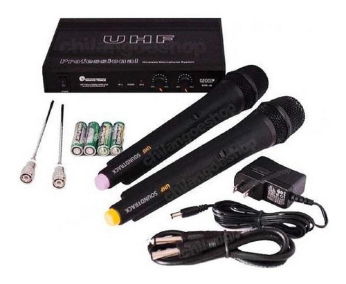 Imagen 1 de 6 de Set De 2 Micros Inalambricos De Mano Uhf Soundtrack Stw28hu2