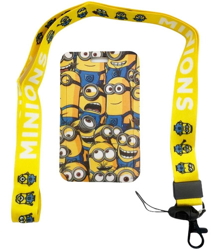 Gafete De Minions + Cordón Lanyard + Cinta Gafete