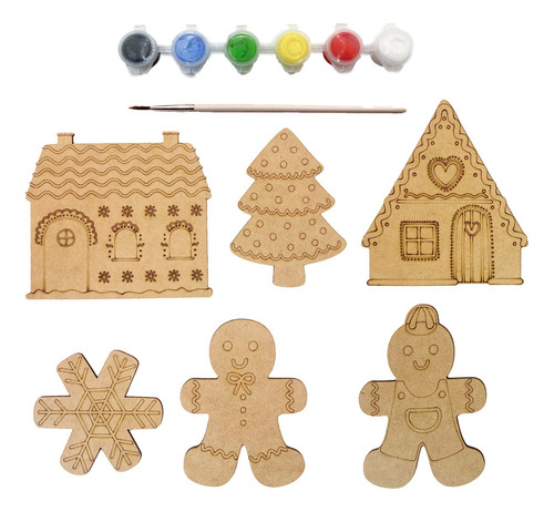 3 Kit De Decorables Navidad (casita Y Muñecos) Manualidades 