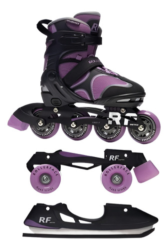 Patines En Línea Roller Face Switch 3 En 1 Lila No. 22 A 24