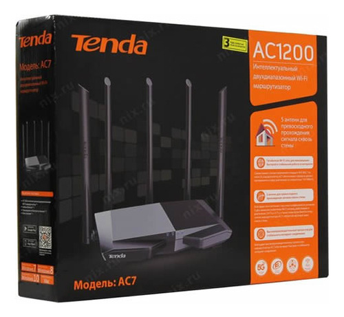 Moden Router Tenda Ac1200 Ac7 Doble  5 Antenas Fibra Optica 