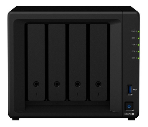 Servidor Nas Synology Ds918+ 4 Bahias 4k Garantia Oficial