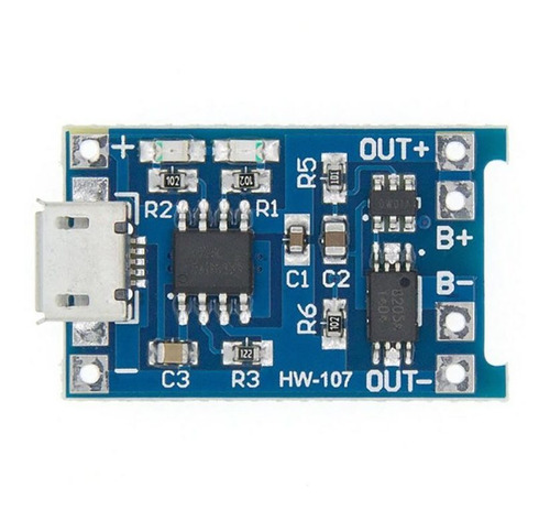 10 Pzas Tp4056 Cargador De Baterias 5v 1a Protección Dual