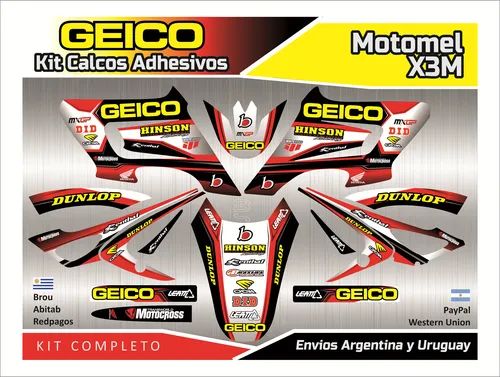 comprar Kit\u002Fset Calcomanias Completas Baccio X3m I Mod. Geico