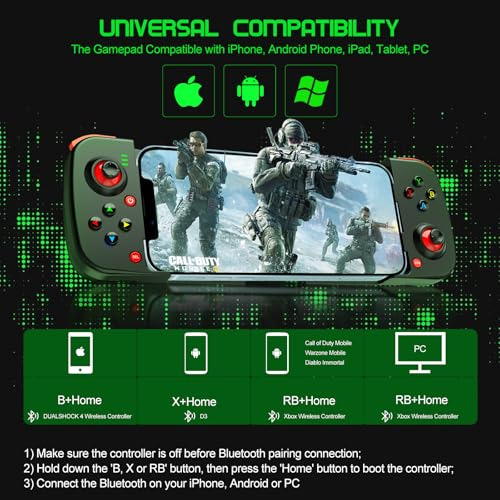 Controlador De Juego Inalámbrico Joso: Gamepad Bluetooth Par