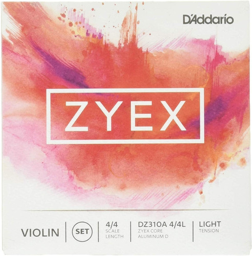 Daddario Zyex Violin Light 4/4 Aluminum Encordado Dz310a4/4l