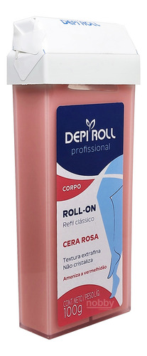 Kit 6 Cera Roll-on Rosa Depiroll 100g Refil Tampa Fixa