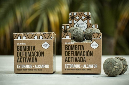 Bombitas Defumación Activada  Estoraque-alcanfor Sagrada Madre - Caja X 8 Unid