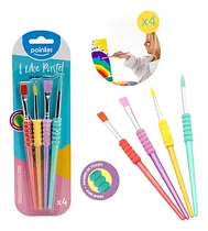 Comprar Juego De 4 Pinceles Pointer Sets  - Colores Pastel