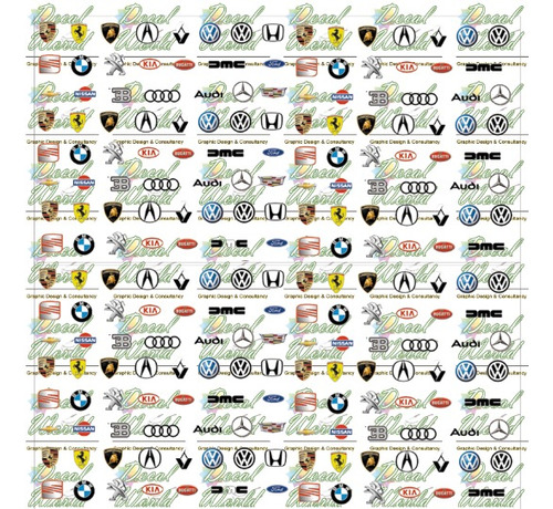 Decal(tampos) Emblemas Varios Bmw, Ferrari, Etc Escala 1/64