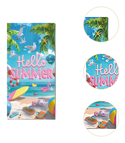 Decoraciones Para Fiesta En La Playa, Pancarta De Puerta De