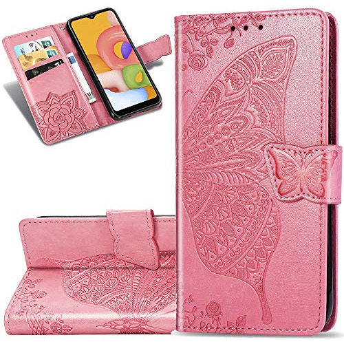 Funda Cartera Para Samsung Galaxy A32 5g Sd Mariposa Rosa Pi