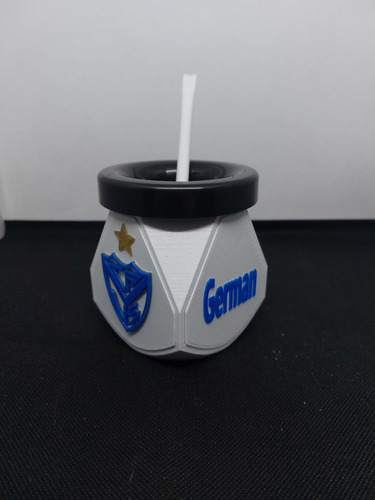 Mate Velez Sarsfield Personalizado 3d Blanco Personalizado