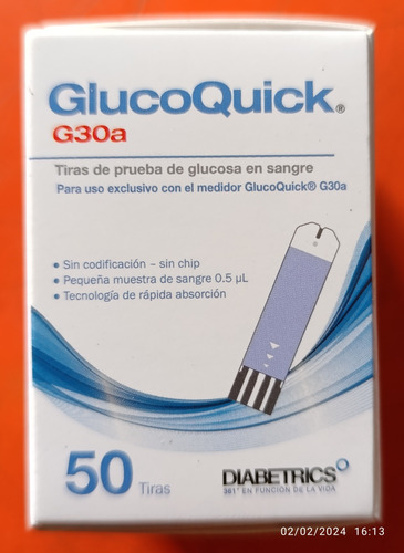 Ttiras Reactivas Para  Gglucoquick G30a