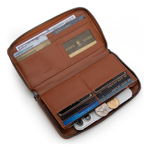 Billetera Wrangler Montana West Importada 100% Original Boho Marron