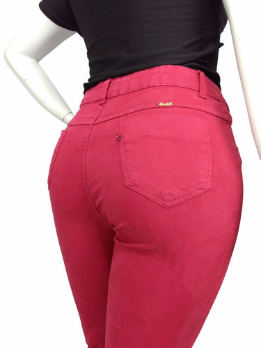 calça jeans colorida feminina plus size