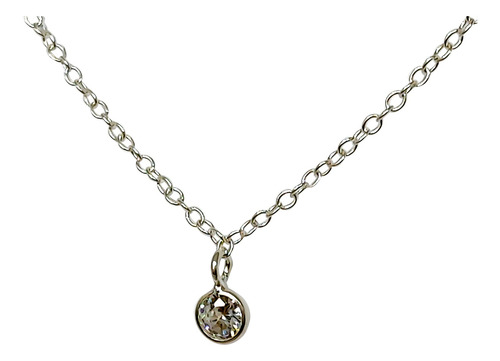 Collar Punto De Luz Arya 5 Circones Plata Fina 925