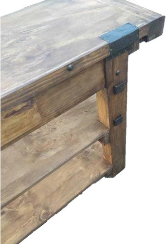 Mesa De Arrime Estilo Banco De Carpintero